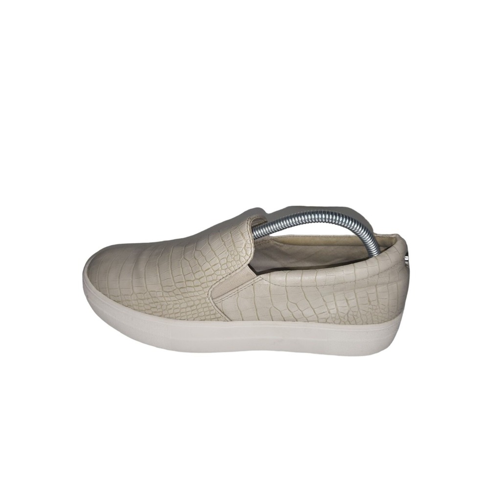 Steve‎ Madden Gills Platform Sneakers Women 10M Gray Croc Embossed Slip On Shoe